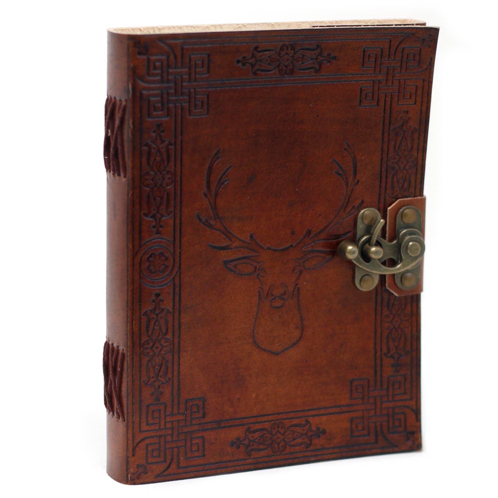 Ancient Wisdom – wholesale Notebook – Leather Stag (15x20cm)0