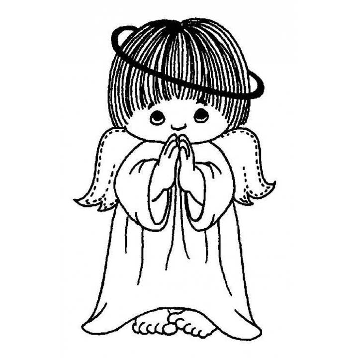 Peeking Angel Cling Rubber Stamp By Judikins for wholesale by Stamp Addicts