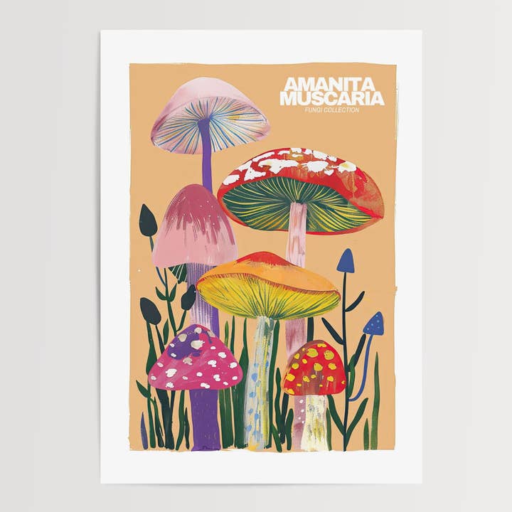 Cartaz de Cogumelo Amanita Muscaria por atacado de Enchanted Sights