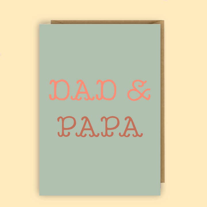Father's Day Card, LGBT, gay dads, Dad & Papa, fathers day for wholesale by The Queer Store