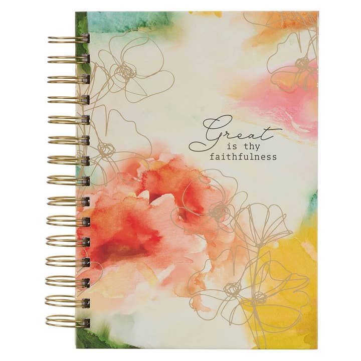 Faithfulness Pastel Watercolor Wirebound Journal for wholesale by Christian Art Gifts
