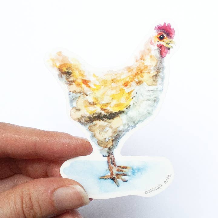 Chicken Sticker for wholesale by Piccola Arte
