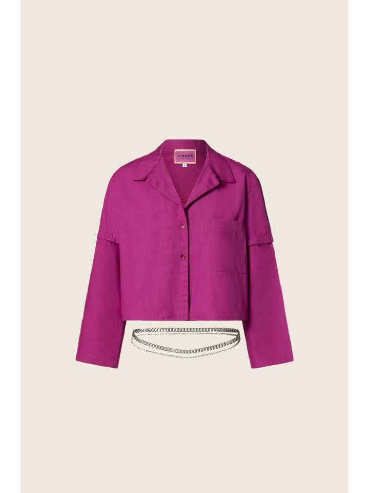 Virago Barcelona - Wholesale Button Down Shirt - Women's - MIA Shirt Bougainvillea4