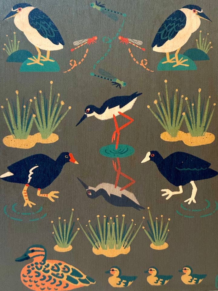 Impression sur bois sur les zones humides pour la vente par B. Miyo Art