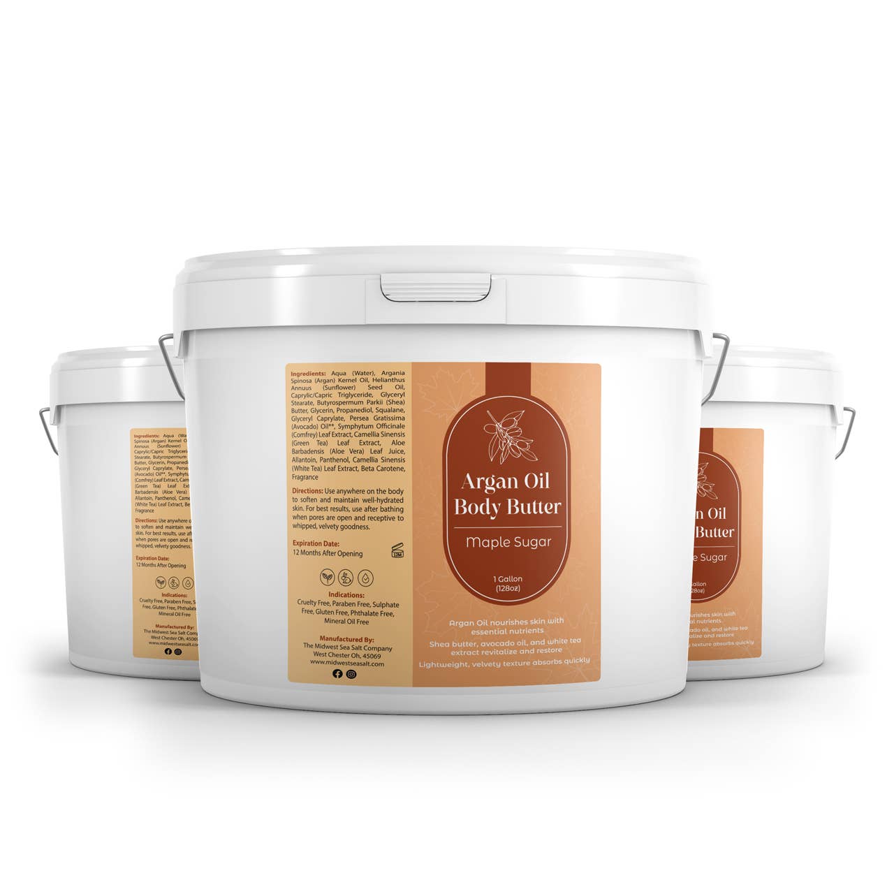 The Midwest Sea Salt Company - Wholesale Body Balm/Butter - Maple Sugar Argan Oil Nourishing Body Butter - 1 Gallon2