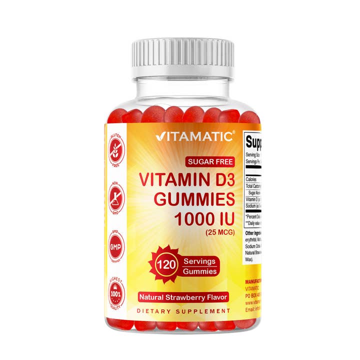 Vitamatic | Sugar Free Vitamin D3 1000 IU | 120 Gummies for wholesale by Vitamatic