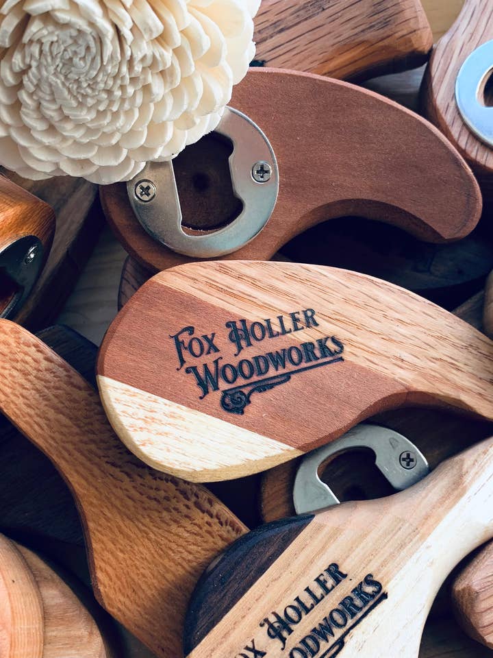 Bottle Opener (no handle) for wholesale by Fox Holler Woodworks