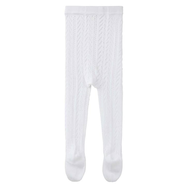 Designer Kidz - Wholesale Tights - Kids - Textured Knit Tights - Ivory