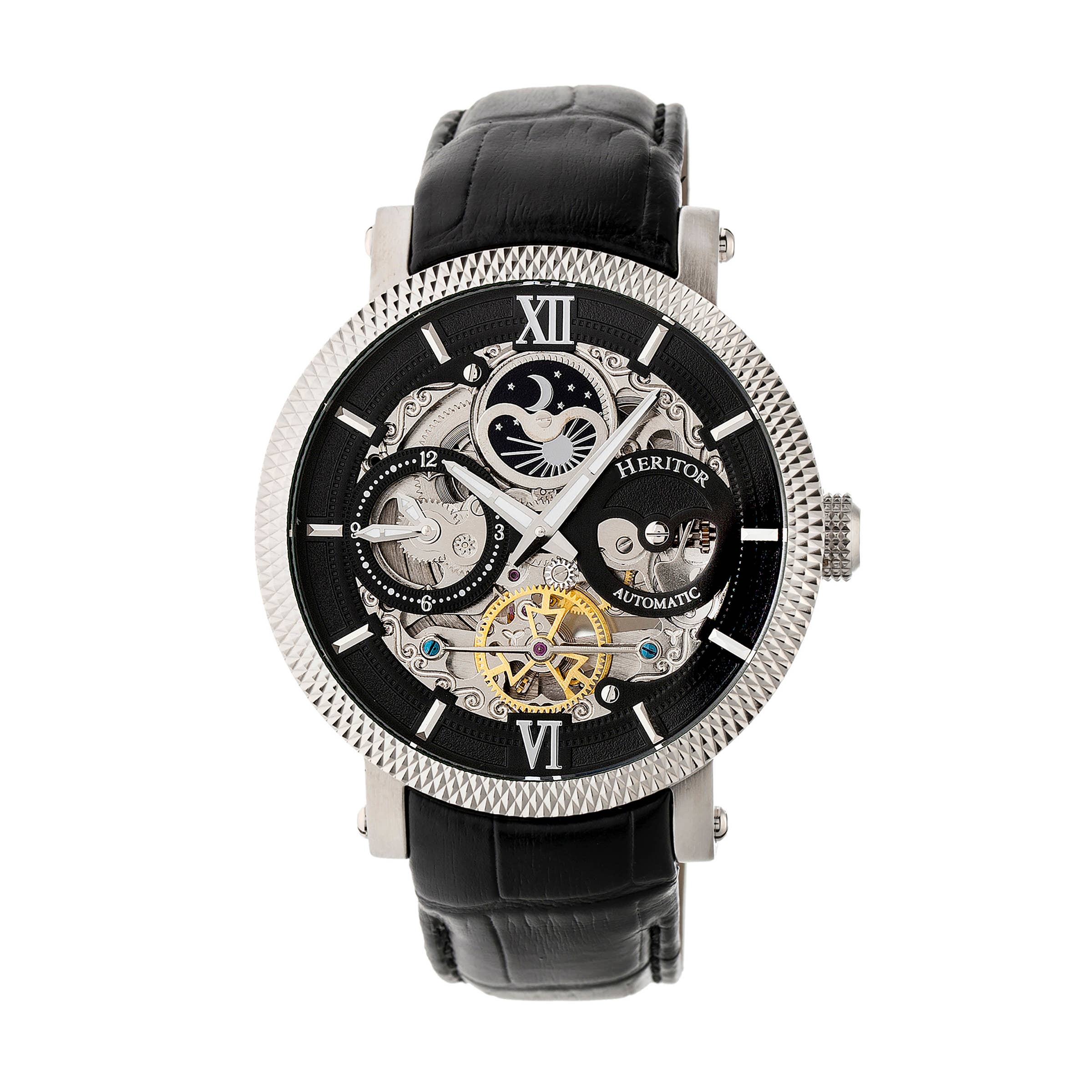 Heritor Automatic - Wholesale Polshorloge - Heren - Heritor Automatic Aries automatische horloge met skelet en leren band1