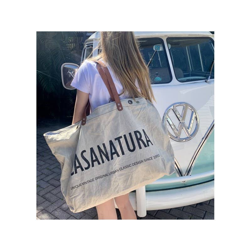 Casa Natura Design SL - Wholesale Tote Bag - Women's - Large Rectangular Bag Zipper Leather Handle - SKYLAR SK111