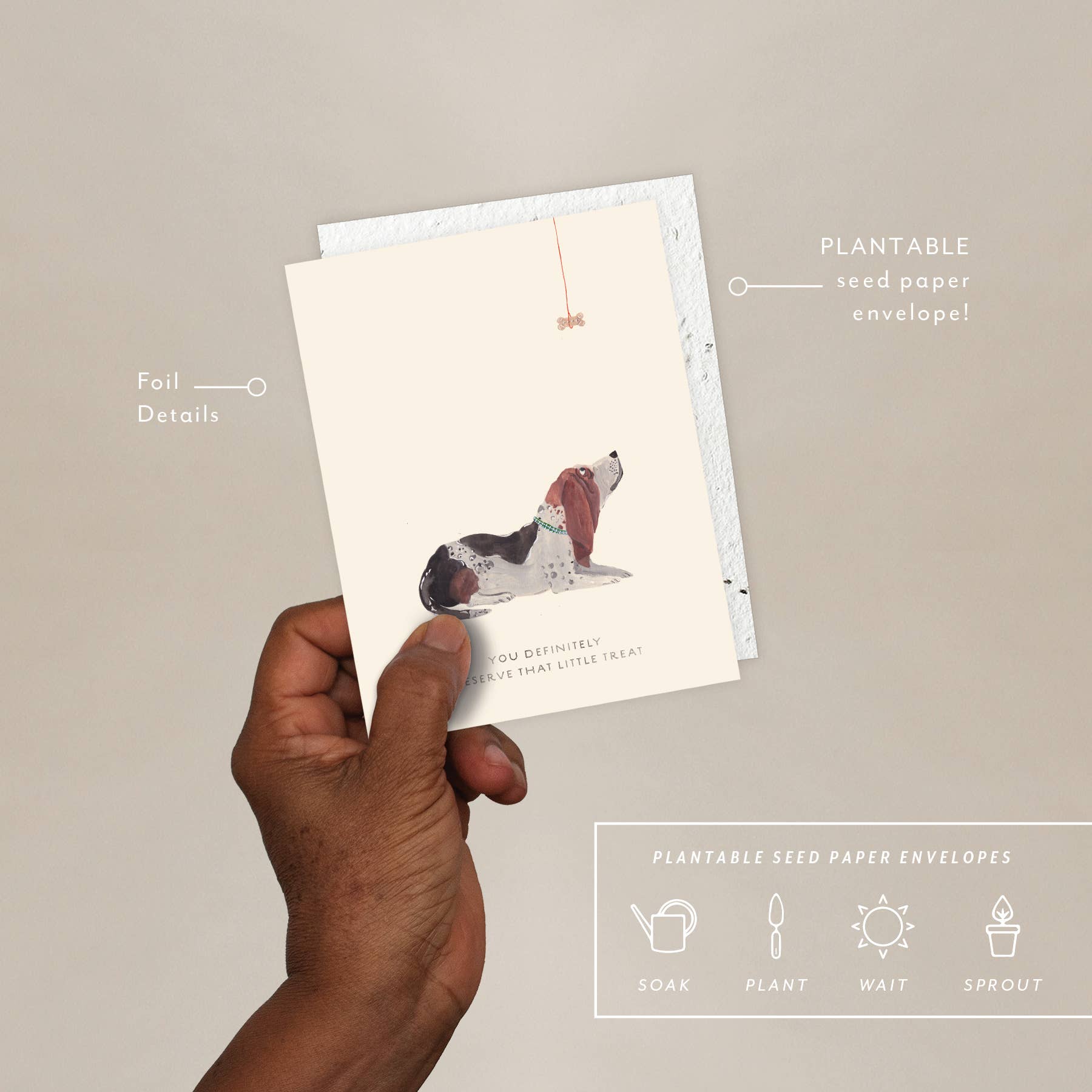 Seedlings - Wholesale Friendship Card - A Little Treat - Love + Friendship Card1