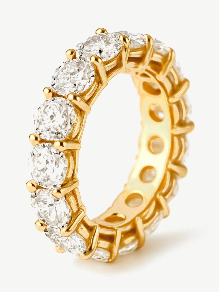 Bague Empilable Épaisse Avec Grandes Pierres Rondes pour la vente par MUCHV