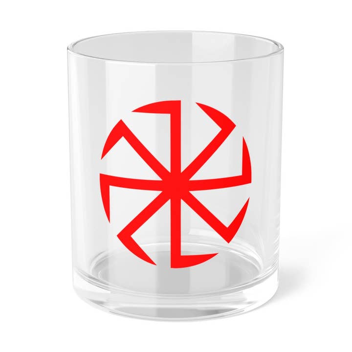 TheFlamingApothecary - Wholesale Drinkglas/beker - Slavisch symbool Kolovrat Glass0