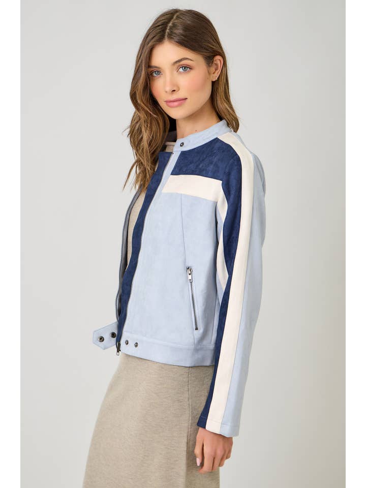 Mystree – wholesale Jacket – Women's – 60861 Color Blocked Moto Jacket19