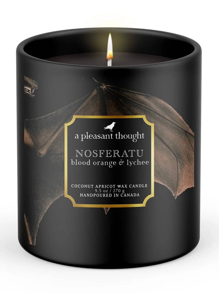 NOSFERATU | BLODAPPELSIN & LITCHI | RAVN STEARINLYS for engroshandel hos A Pleasant Thought