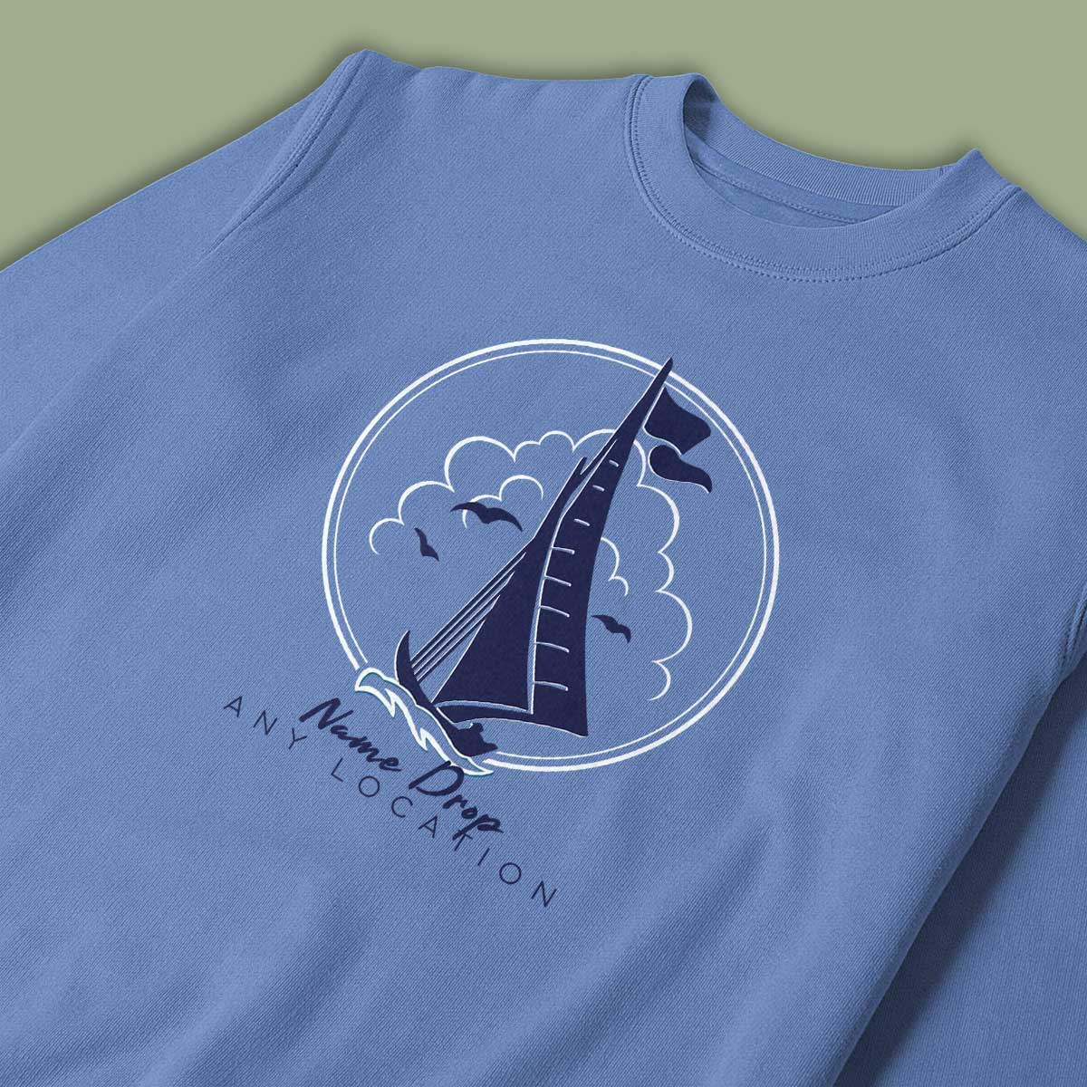 RetroPlanet - Wholesale T-Shirt (Graphic) - Unisex - Sailboat Name Drop Adult T-Shirt, Sweatshirt, or Hoodie10