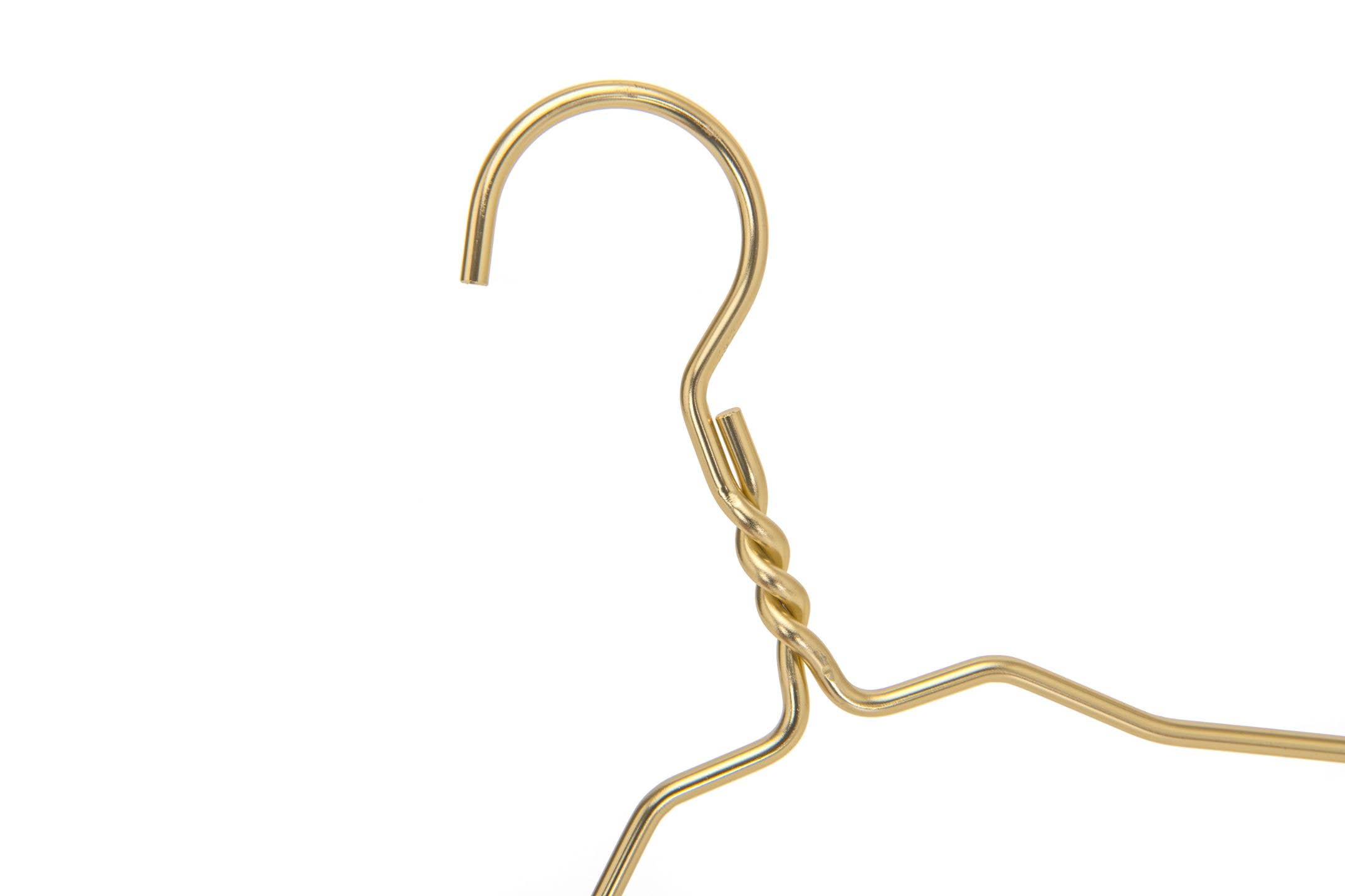 Quality Hangers - Wholesale Clothes Hangers - AL21 - 14" Junior size Gold Aluminum Hangers - 100 Hangers5