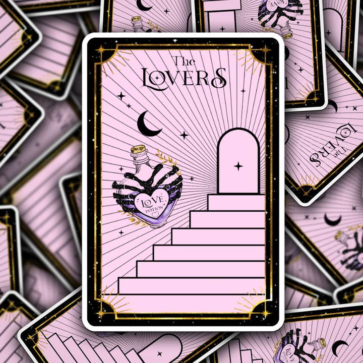 The Lovers Love Potion Tarot Card Vinyl Sticker for wholesale by Simply Toni Treasures