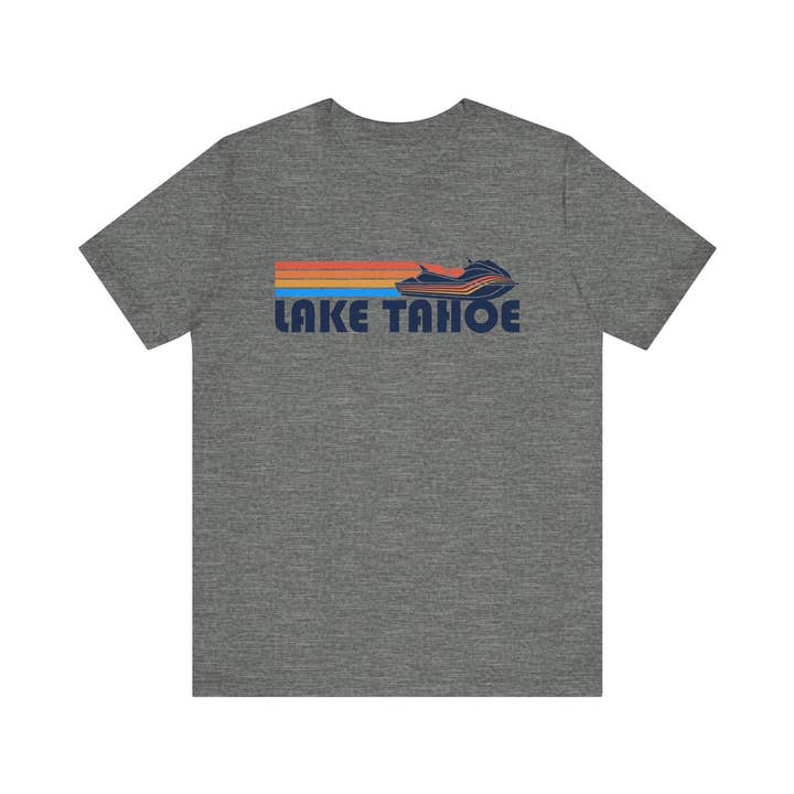 Lake Tahoe, California T Shirt - Retro Jetski Graphic Tee for wholesale by Hey Mountains