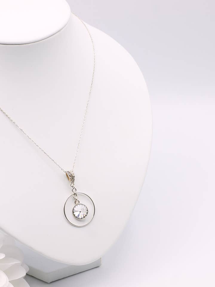 ZOE Swarovski crystal bridal necklace for wholesale by Loane Bijoux