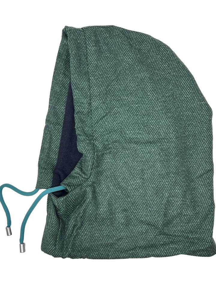 Grön fiskbensmönstrad kashmirbalaklava för wholesale av Tétè Accessories