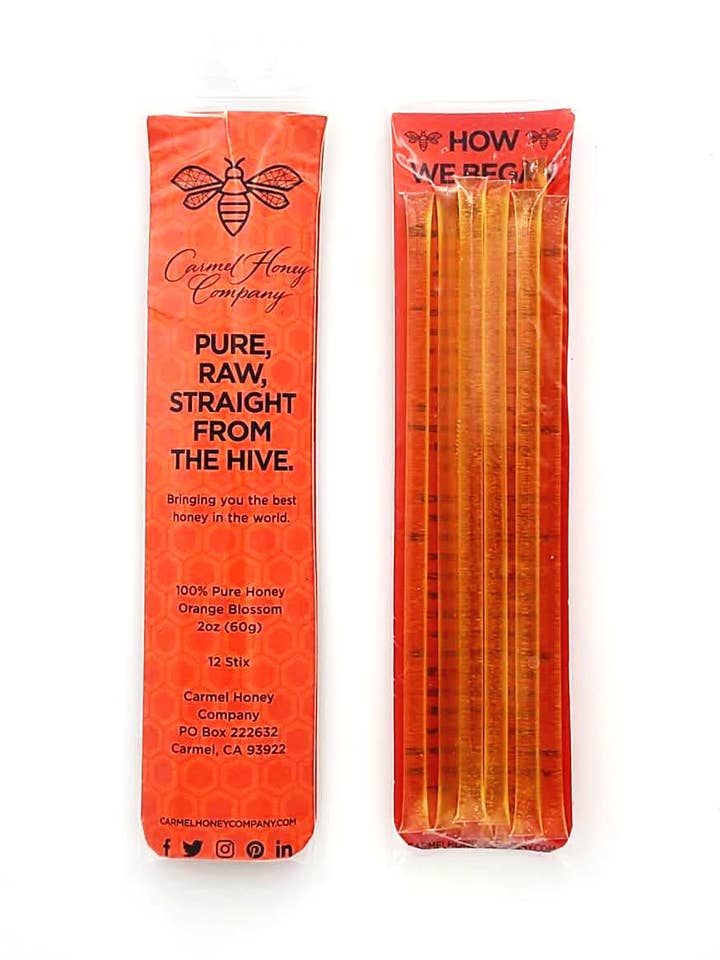 Pacote de 12 de mel de flor de laranjeira por atacado de carmel honey company