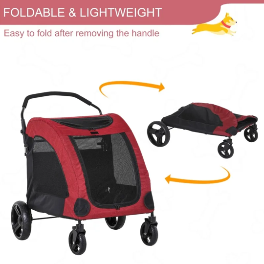 Furr-Baby Gifts - Wholesale Pet Carrier - Cat/Dog - Foldable Pet Stroller with Storage Pocket3