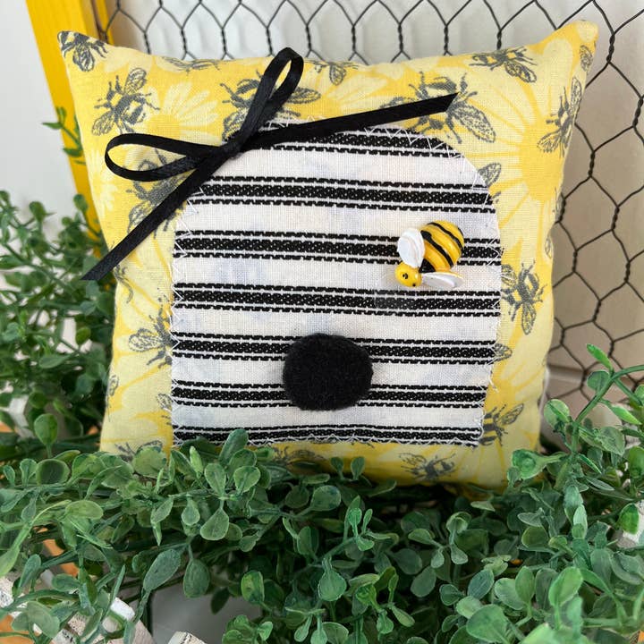Kate + Em - Wholesale Throw/Decorative Pillow - Beehive Mini Square Pillow | Home Decor4