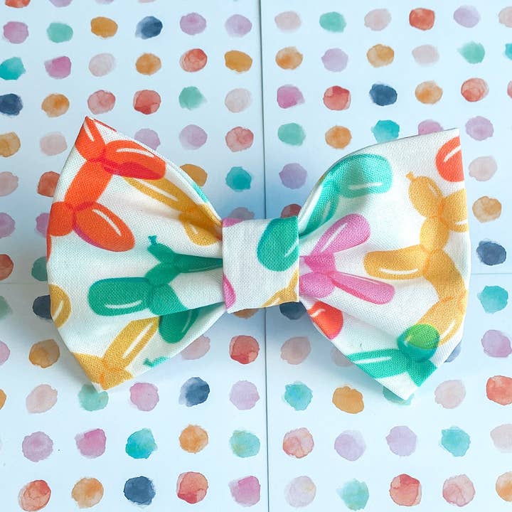 Balloon Dogs Birthday Bow Tie for wholesale by Chicago Dog Co.