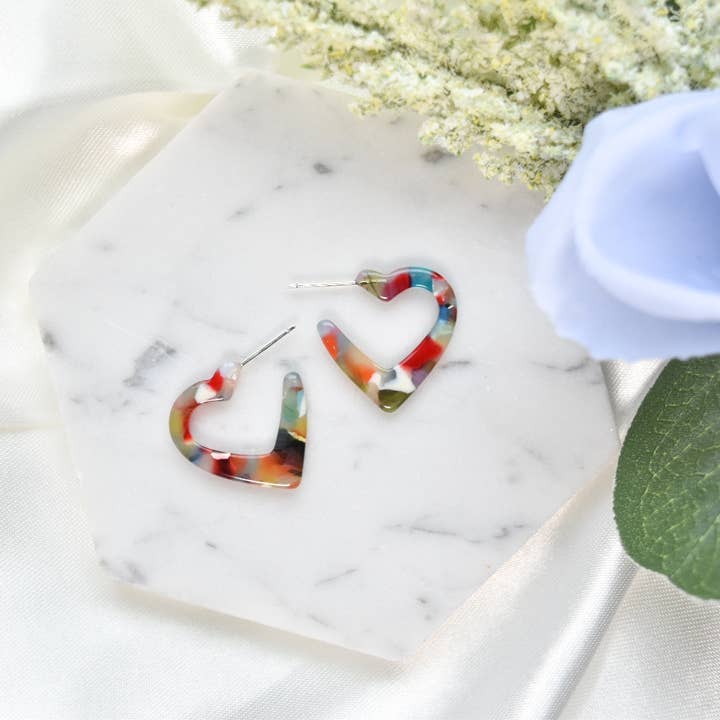 Fenna&Fei - Wholesale Hoop Earrings - Mini Heart Hoop Collection9