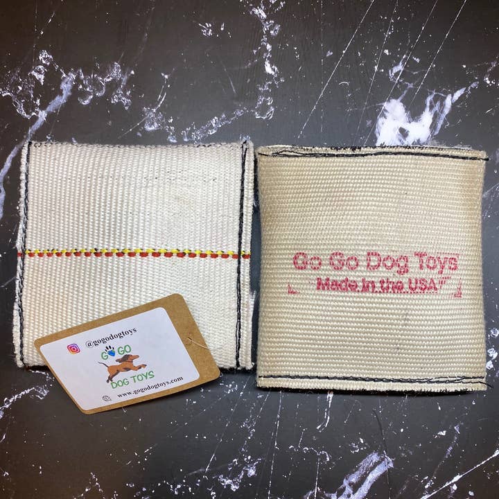 Go Go Dog Toys - Wholesale Pet Squeaky Toy - Dog - Small Squeaker Square - Recycled Fire Hose Dog Chew Toy