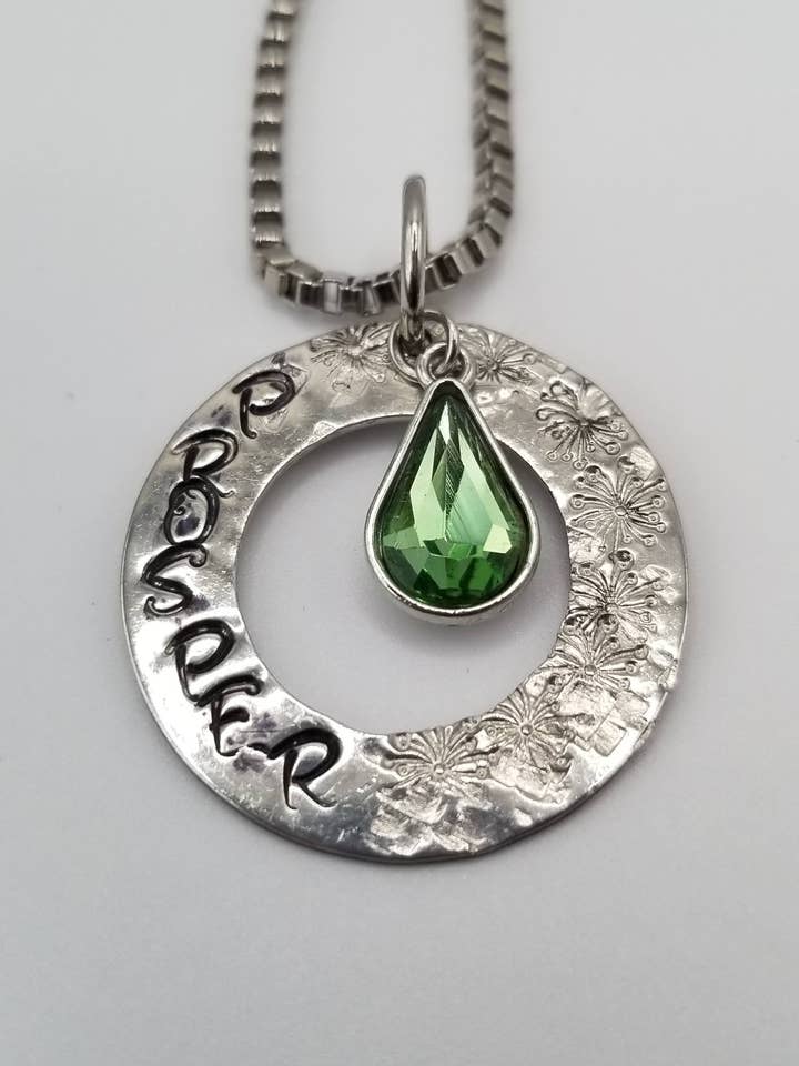 Inspirational Stamped Necklace (Prosper) for wholesale by Handcrafted Jewelry By Teri C