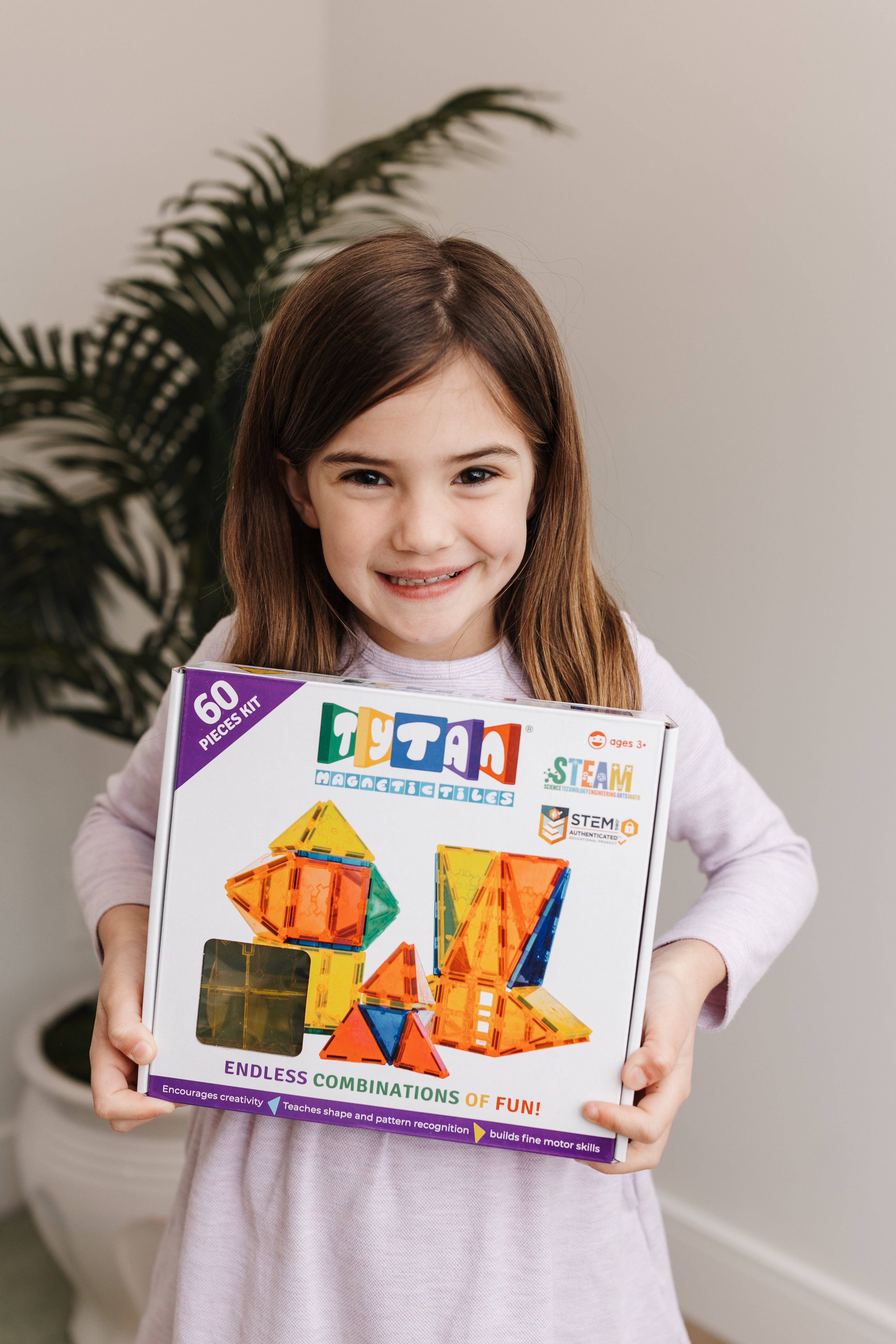 REMOVED BRAND - Wholesale Building Set - Kids - Tytan® Magnetic Tile Building Set – 60-Piece8