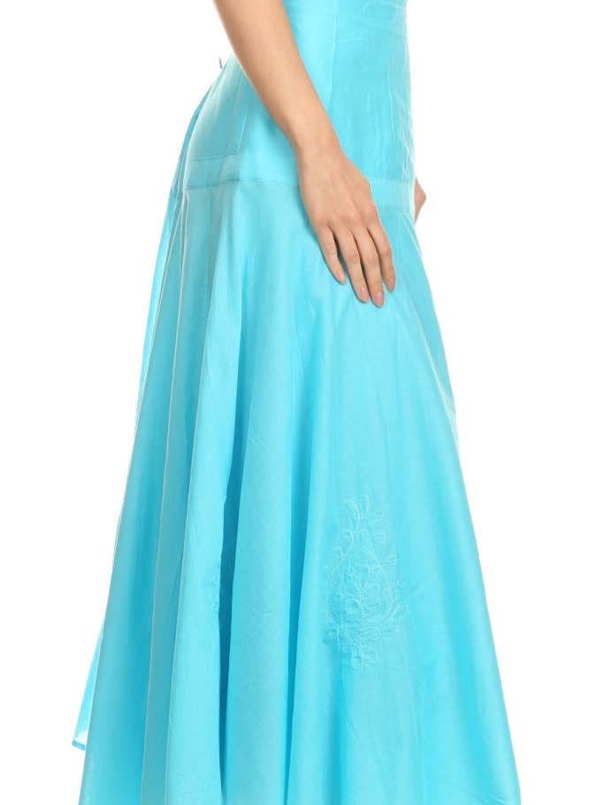 Wrap Around Skirt / Long/ Embroidery/ Solid for wholesale by India Batik