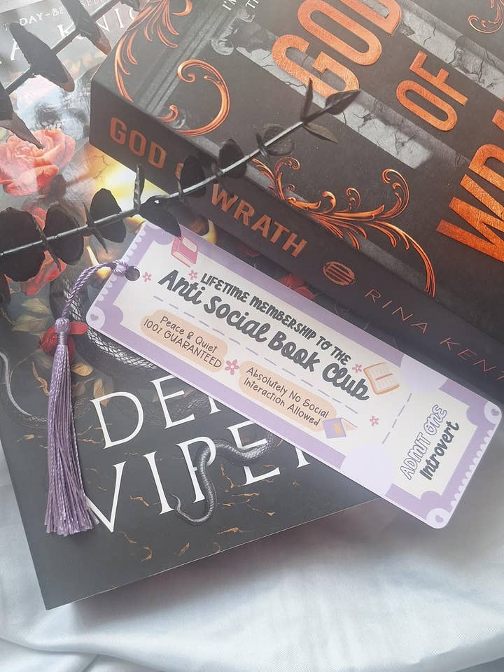 Anti Social Bookclub Bookmark - Bookish Gift for wholesale by Bookish Club UK