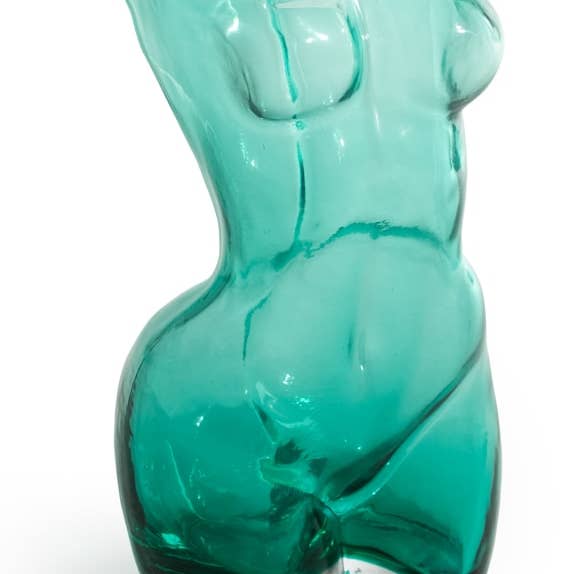 McGowan & Rutherford Ltd – wholesale Vase – Large Teal Female Body Glass Vase0