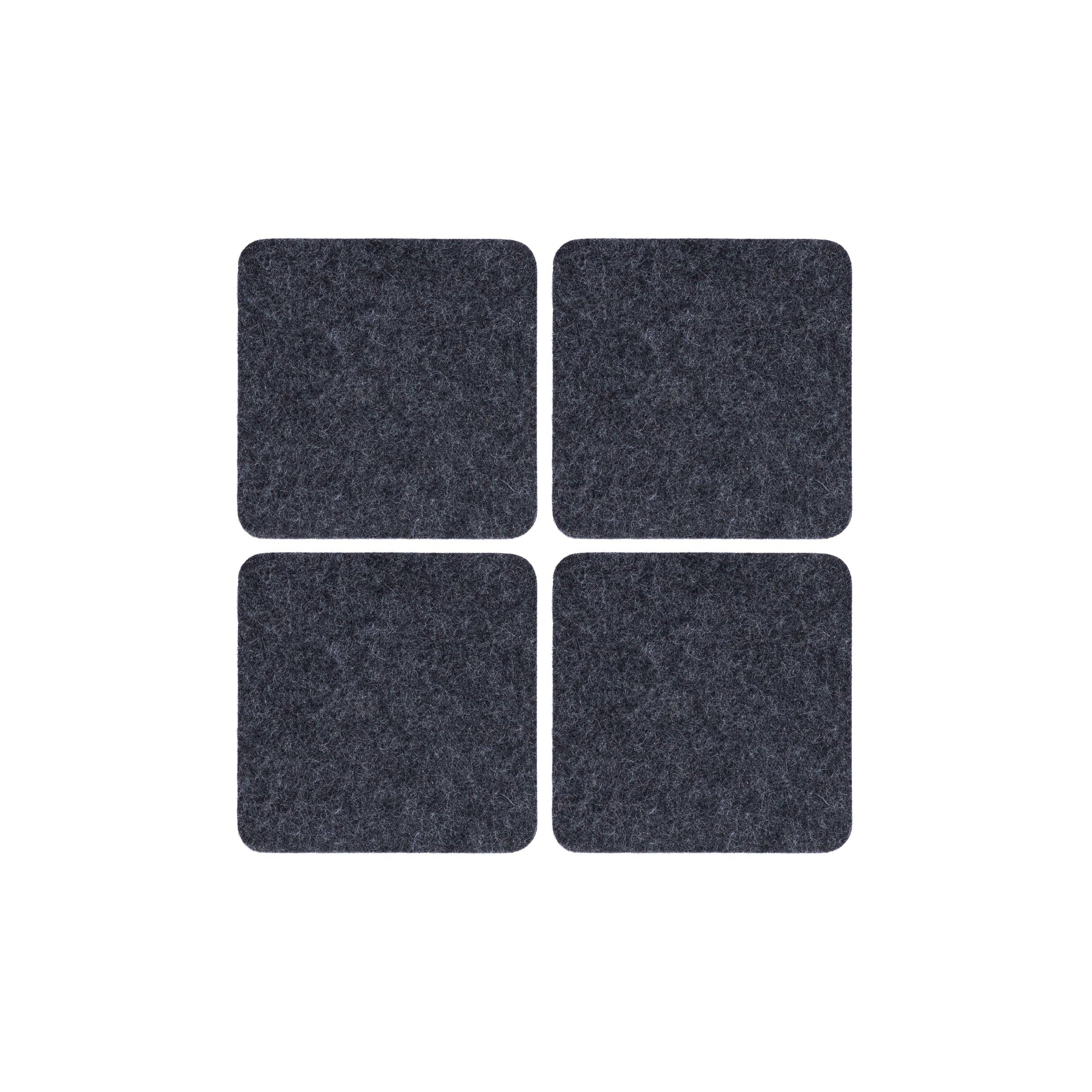 Bierfilzl Merino Wool Felt Square Coaster Charcoal for wholesale on Faire0