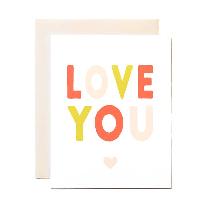 LOVE YOU Valentine's/Love/Friendship Card for wholesale by Joy Paper Co.