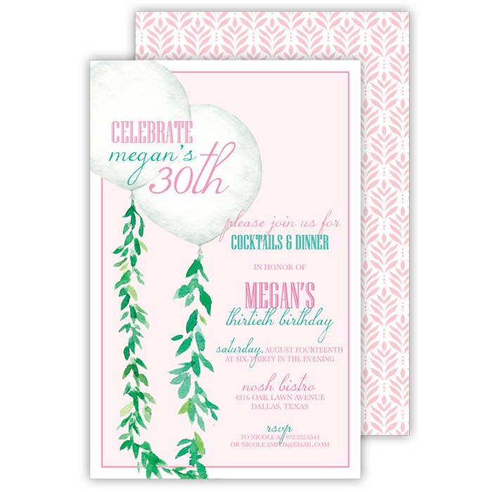 Balões brancos com vegetação grande plana por atacado de RosanneBeck Collections