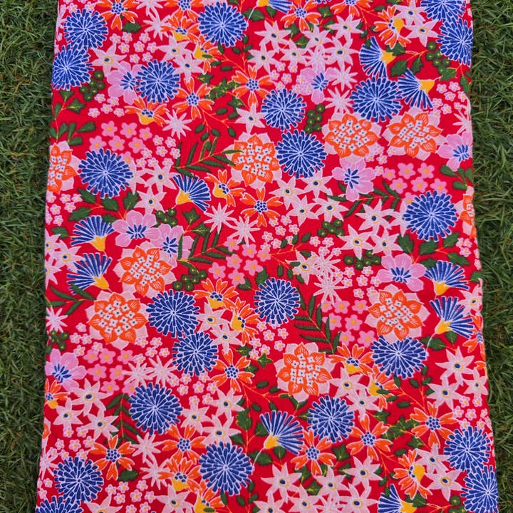 laubelgo - Wholesale Book Cover - Padded book cover oriental flowers red background5