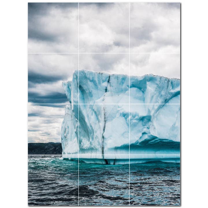 Ice Glacier Keramiska plattor Keramiska plattor Väggmålning PT500730 för wholesale av Picture-Tiles.com