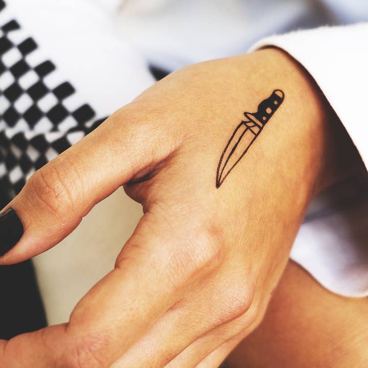 Tattoonie - Wholesale Temporary Tattoo - Mini Knife Tattoo (Pack of 2)