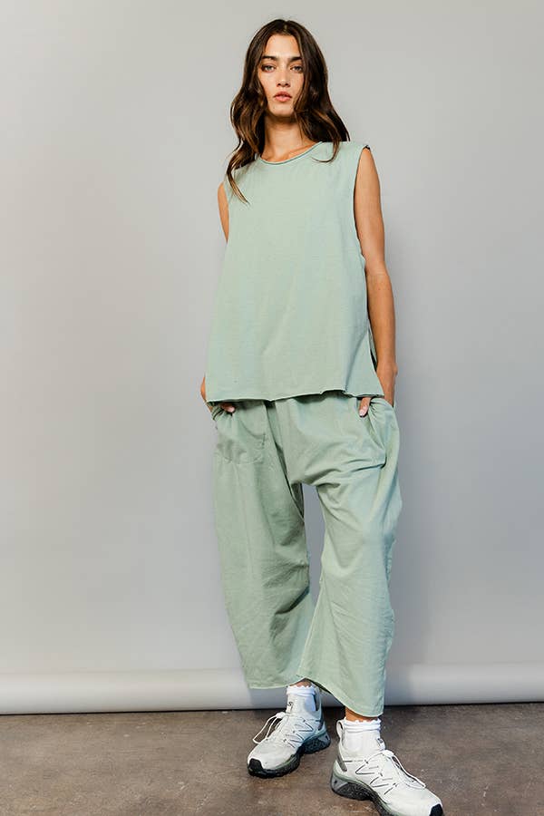 BUCKETLIST INC - Wholesale Pants - Women's - P5385  Solid Knit Harem Pants20