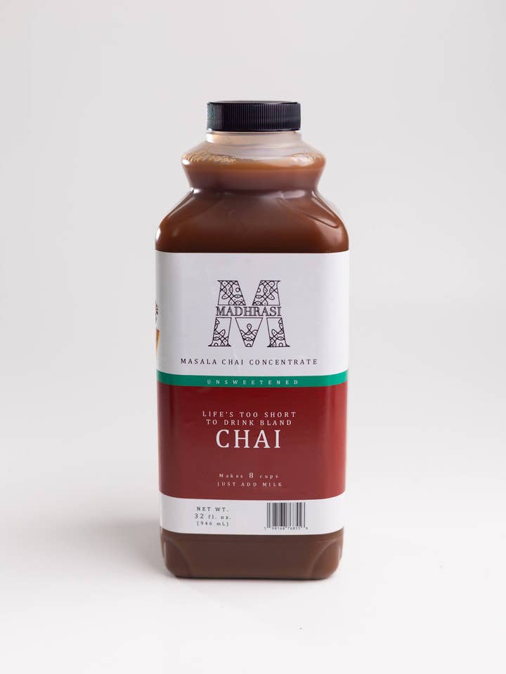 Masala Chai Concentrate - Unsweetened | 32 oz (Case of 6) for wholesale by Madhrasi Chai