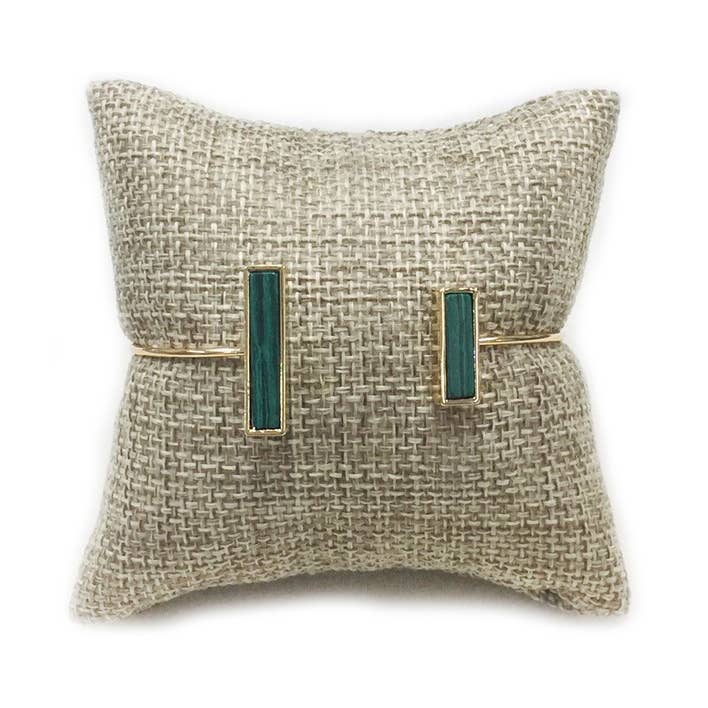 StarryNYC - Wholesale Cuff Bracelet - Semi Precious Stone Brass Wire Open Cuff Bracelet Bangle7