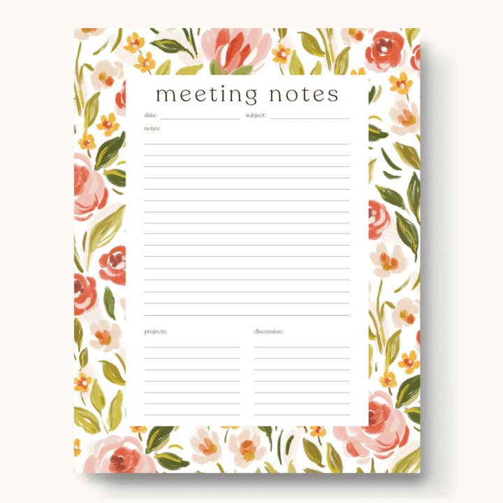 Bloc de notas de la reunión de primavera en el jardín para venta al por mayor de Elyse Breanne Design