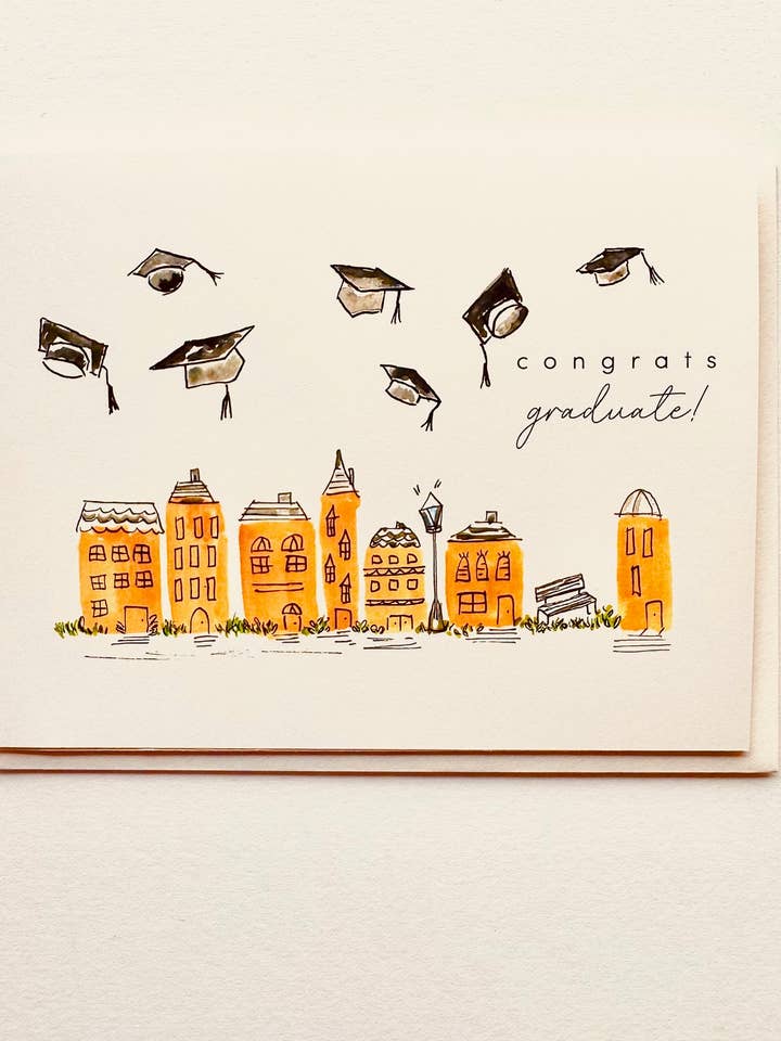 Graduationskort Iowa City centrum for engroshandel hos Sweet Julie Marie