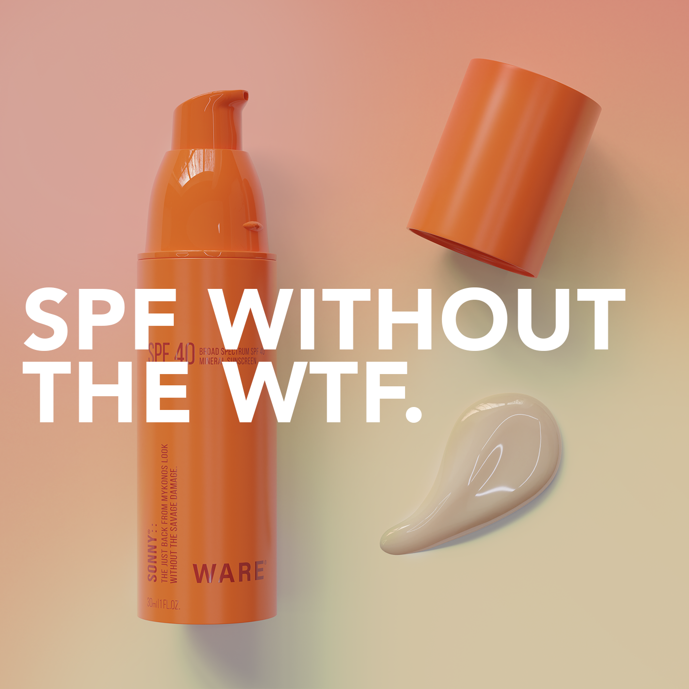 Ware Cosmetics - Wholesale Facial Serum/Concentrate - SONNY: SPF40 Ultra-lightweight Face Serum1