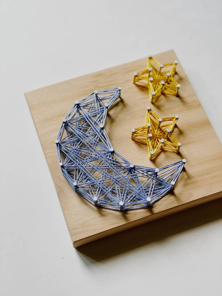 Moon & Stars DIY-tekenset voor snaarkunst voor wholesale door Knot Really Art