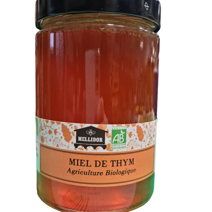 Mellidor – wholesale Honung – EKOLOGISK TIMJAN HONUNG GREKLAND -750G, 400G, 220G
